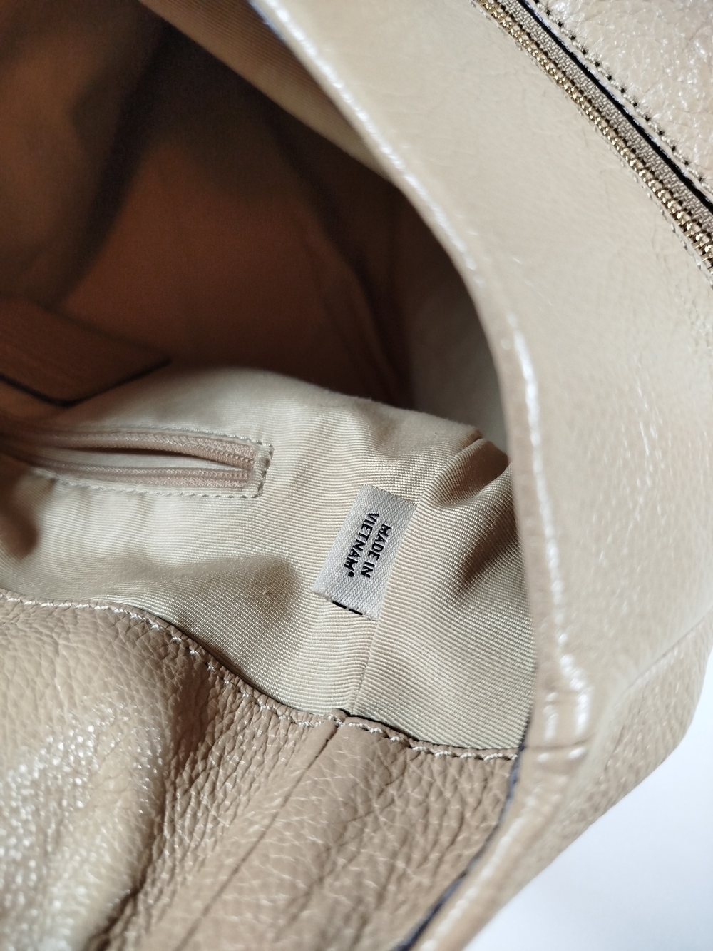 COACH Pebble Leather Hobo Bag in Taupe - Picture 9 of 15